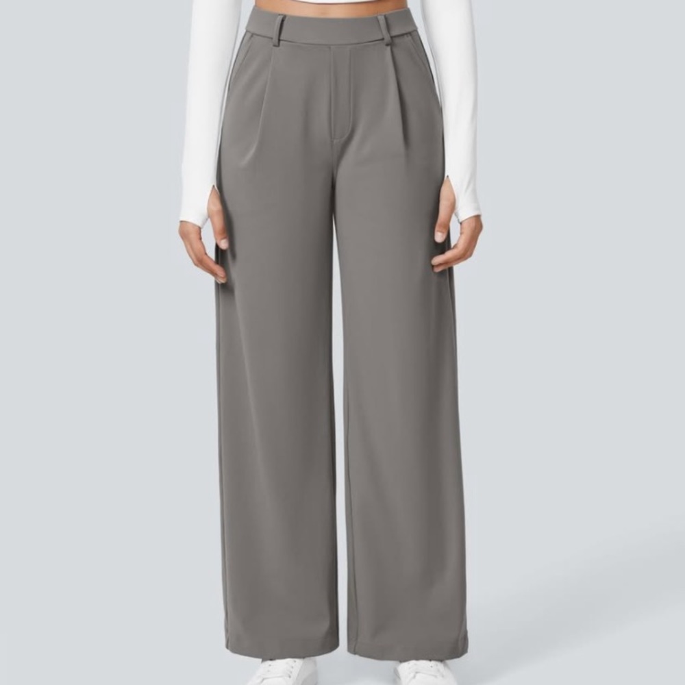 Halara Halo Tek High Waisted Side Pocket Straight Leg Work Pants